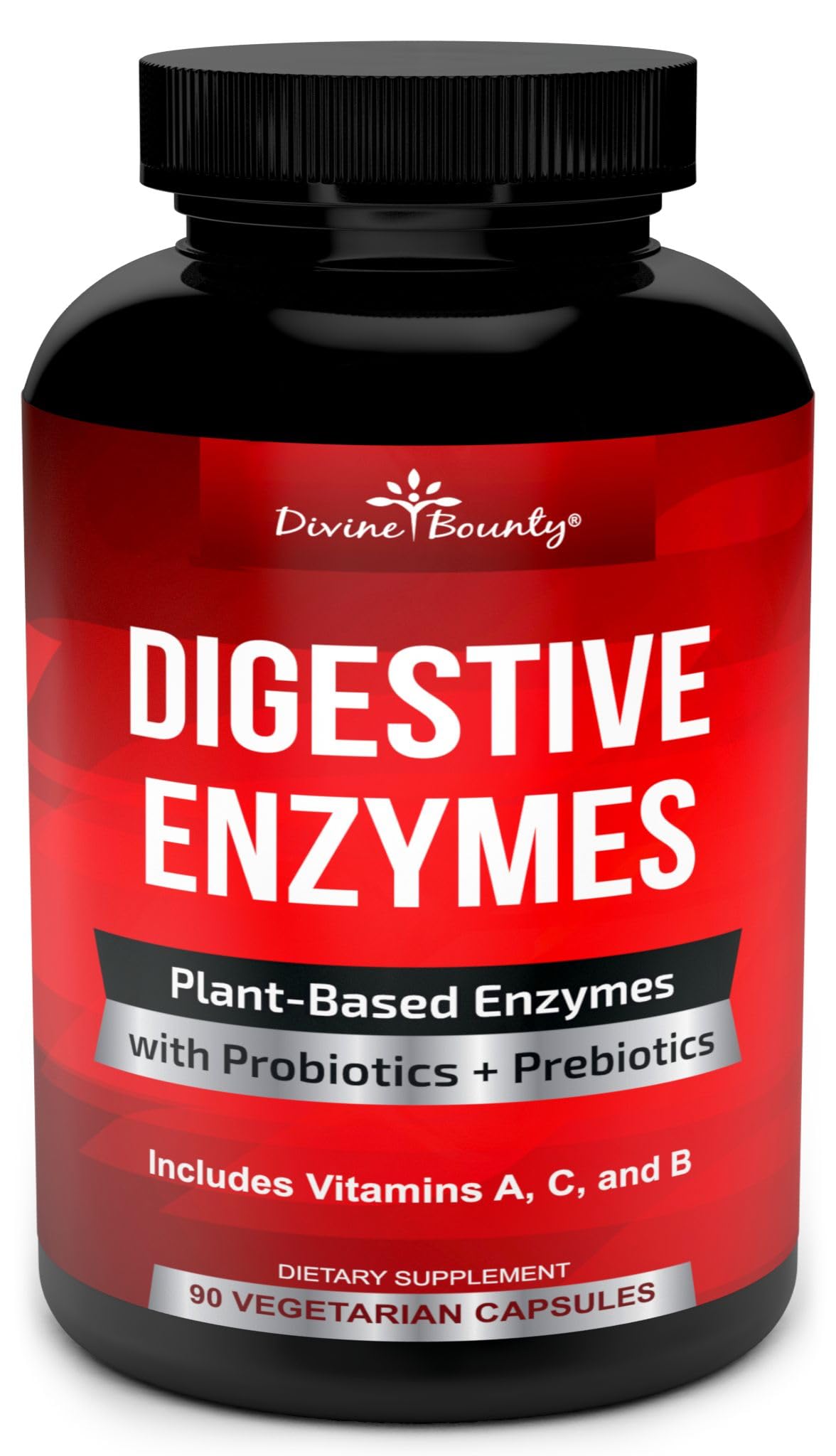 Divine Bounty Digestive Enzymes with Probiotics & Prebiotics - 90 Capsules