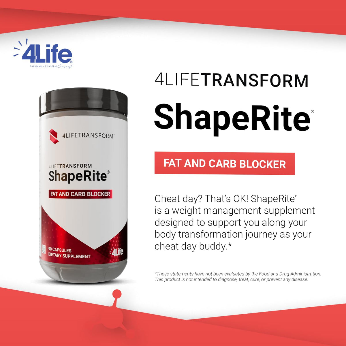 4Life ShapeRite Fat & Carb Blocker with Chitosan - 90 Capsules - image 4