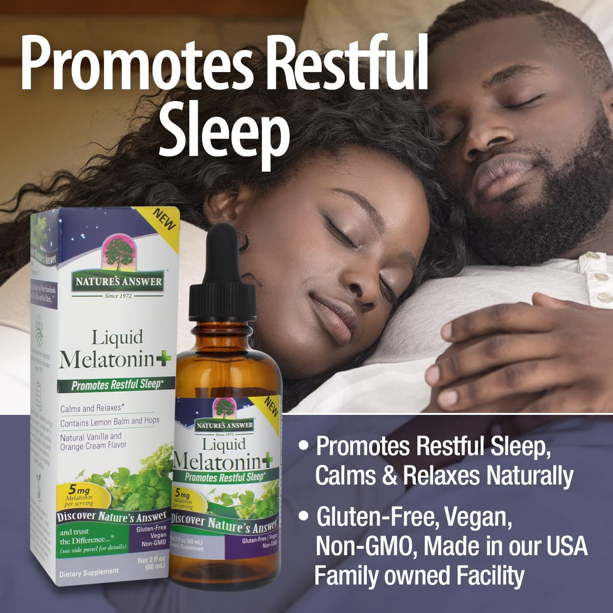 Nature's Answer Melatonin Plus Lemon Balm & Hops Liquid - 2 oz - image 4