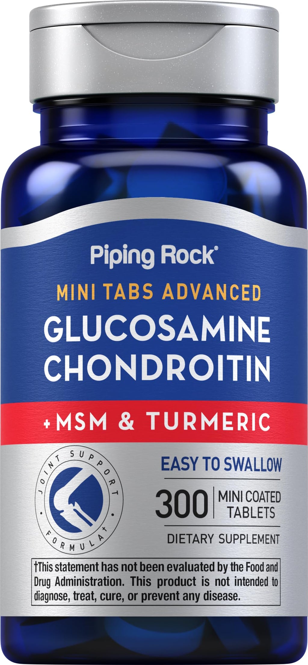 Piping Rock Glucosamine Chondroitin MSM Turmeric - 300 Tablets