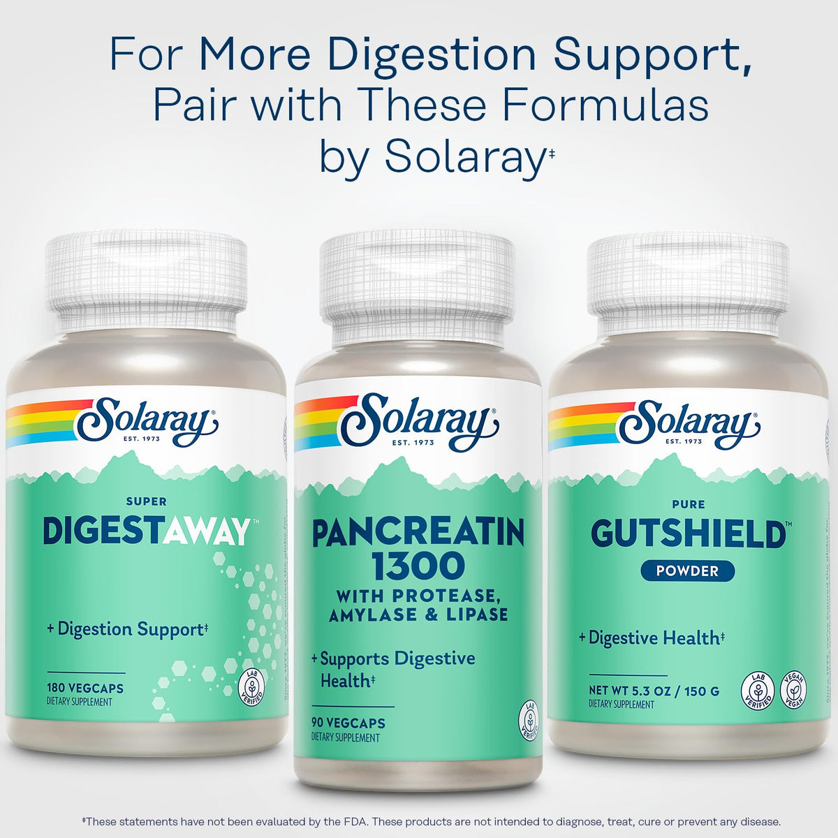 SOLARAY Pancreatin 1300 - 90 Vegetarian Capsules - image 6