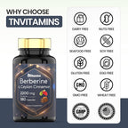 TNVitamins Berberine with Ceylon Cinnamon 2200 mg - 180 Capsules - image 6