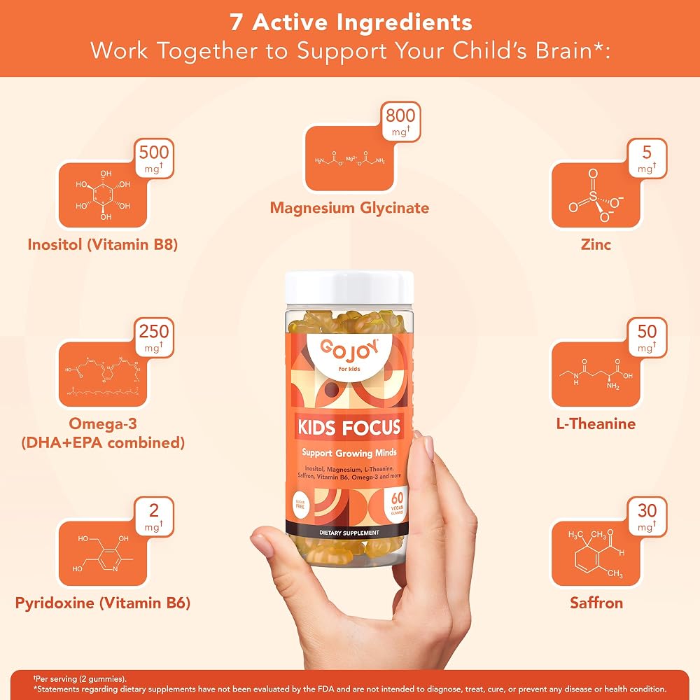 GOJOY NATURALS Kids Focus Gummies