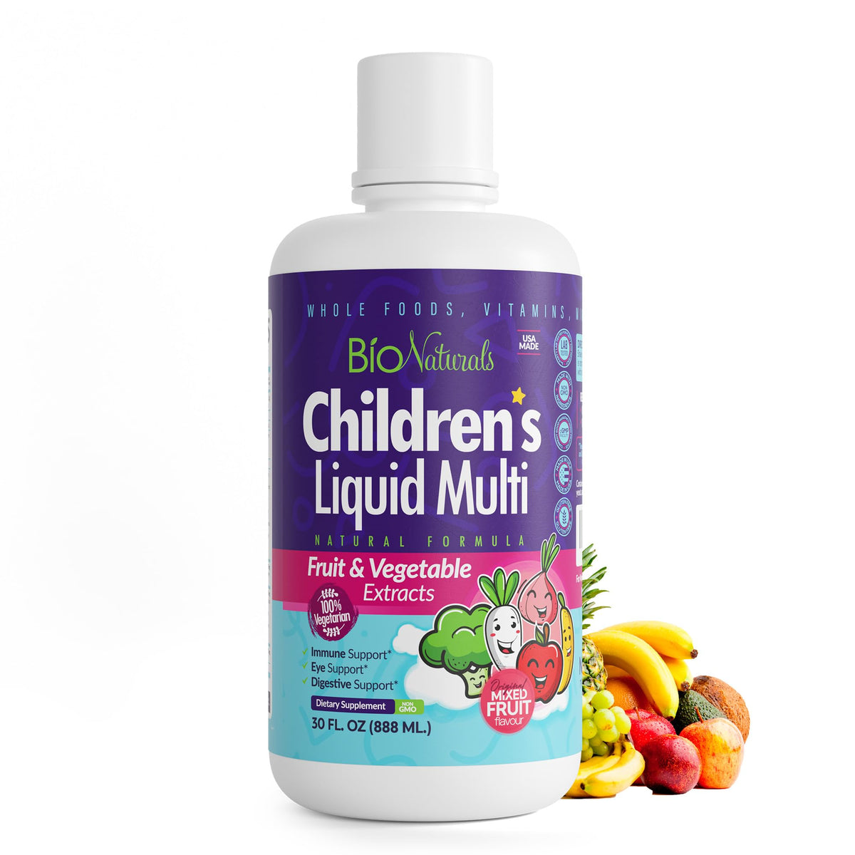 Bio Naturals Children's Liquid Multivitamin & Immune Booster - 30 oz