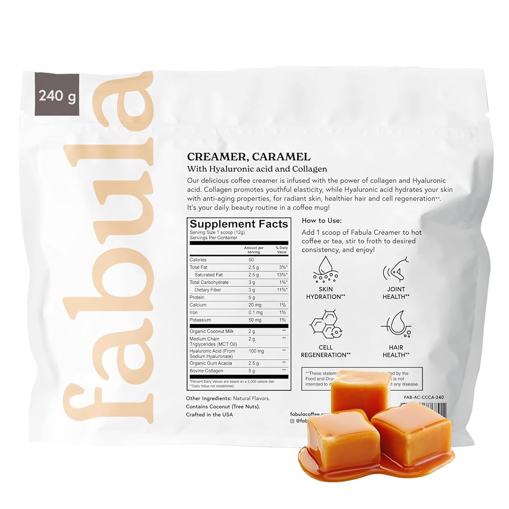 Fabula Collagen Creamer for Coffee with Hyaluronic Acid - 8.5 oz - image 2