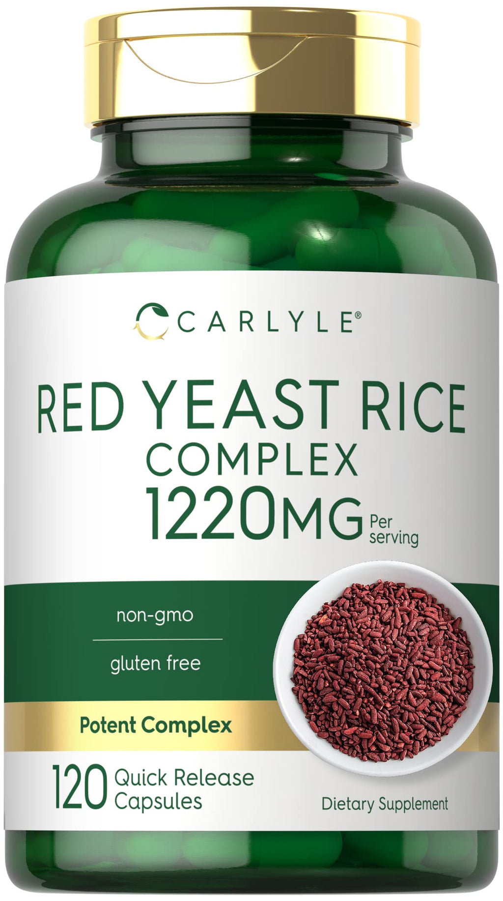 Carlyle Red Yeast Rice Complex 1220mg - 120 Capsules