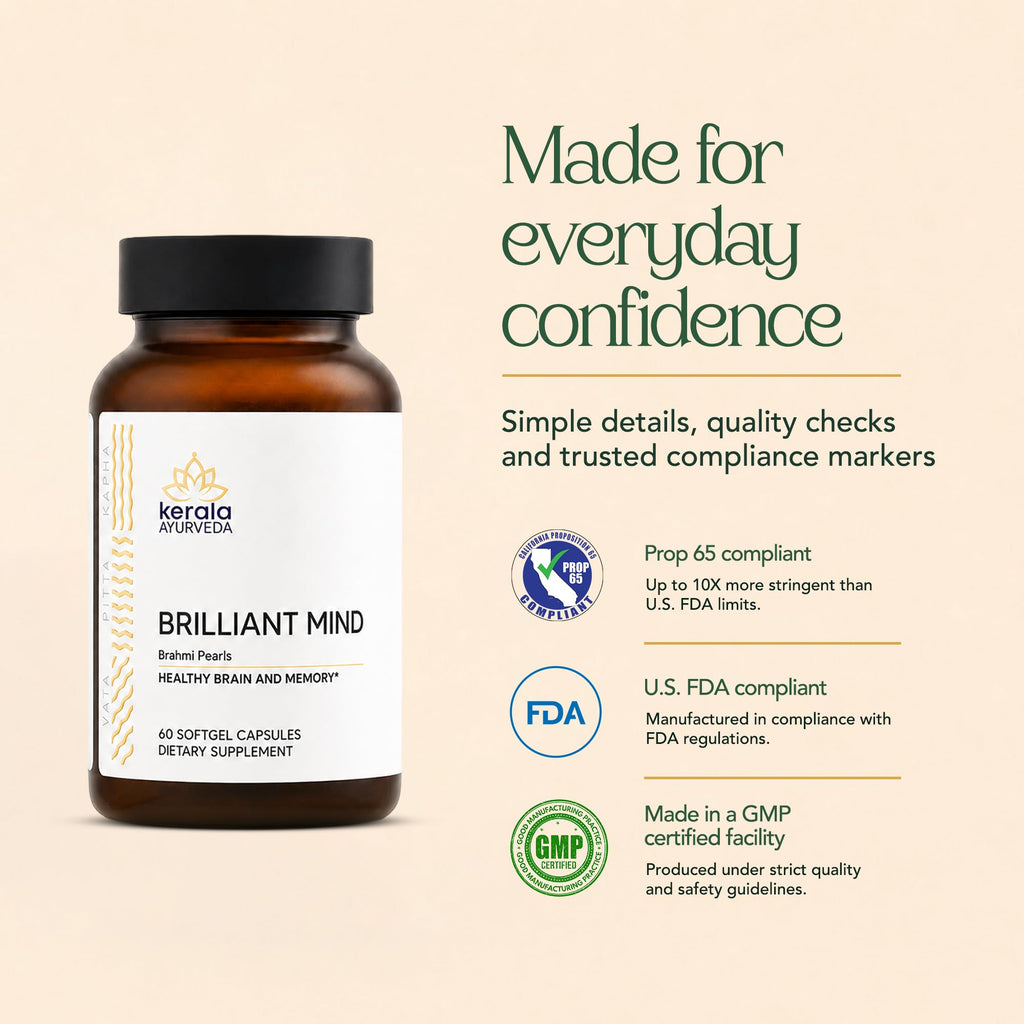 Kerala Ayurveda Brahmi Pearls for Memory & Focus - 60 Capsules - image 8