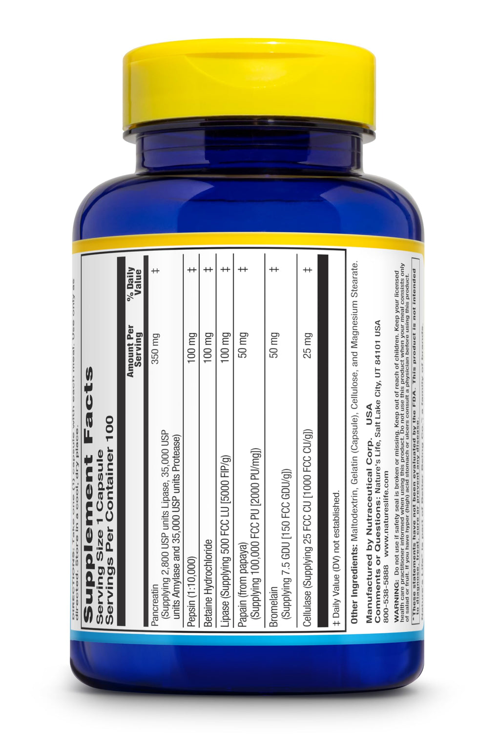 Nature's Life Enzyme Aid Digest - 100 Tablets - image 3