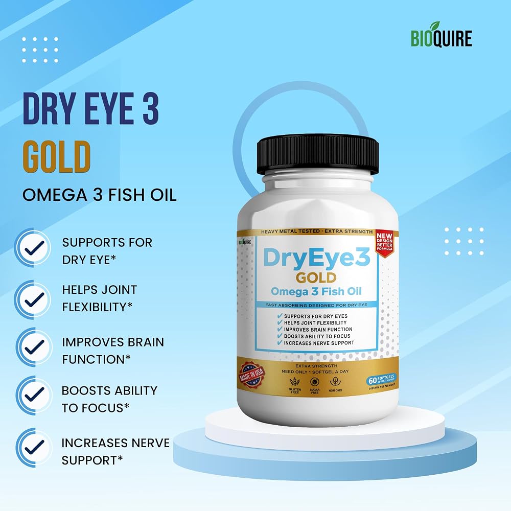 BIOQUIRE Dry Eye 3 Gold Omega 3 Fish Oil
