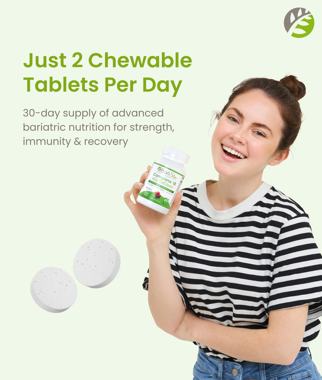 BariSlim Advanced Chewable Bariatric Multivitamin Tablets