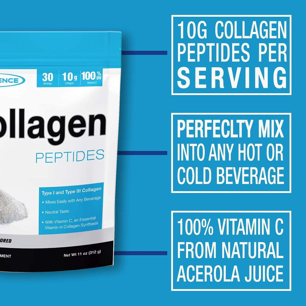 PEScience Collagen Peptides Powder Type I & III with Vitamin C - 11 oz - image 3