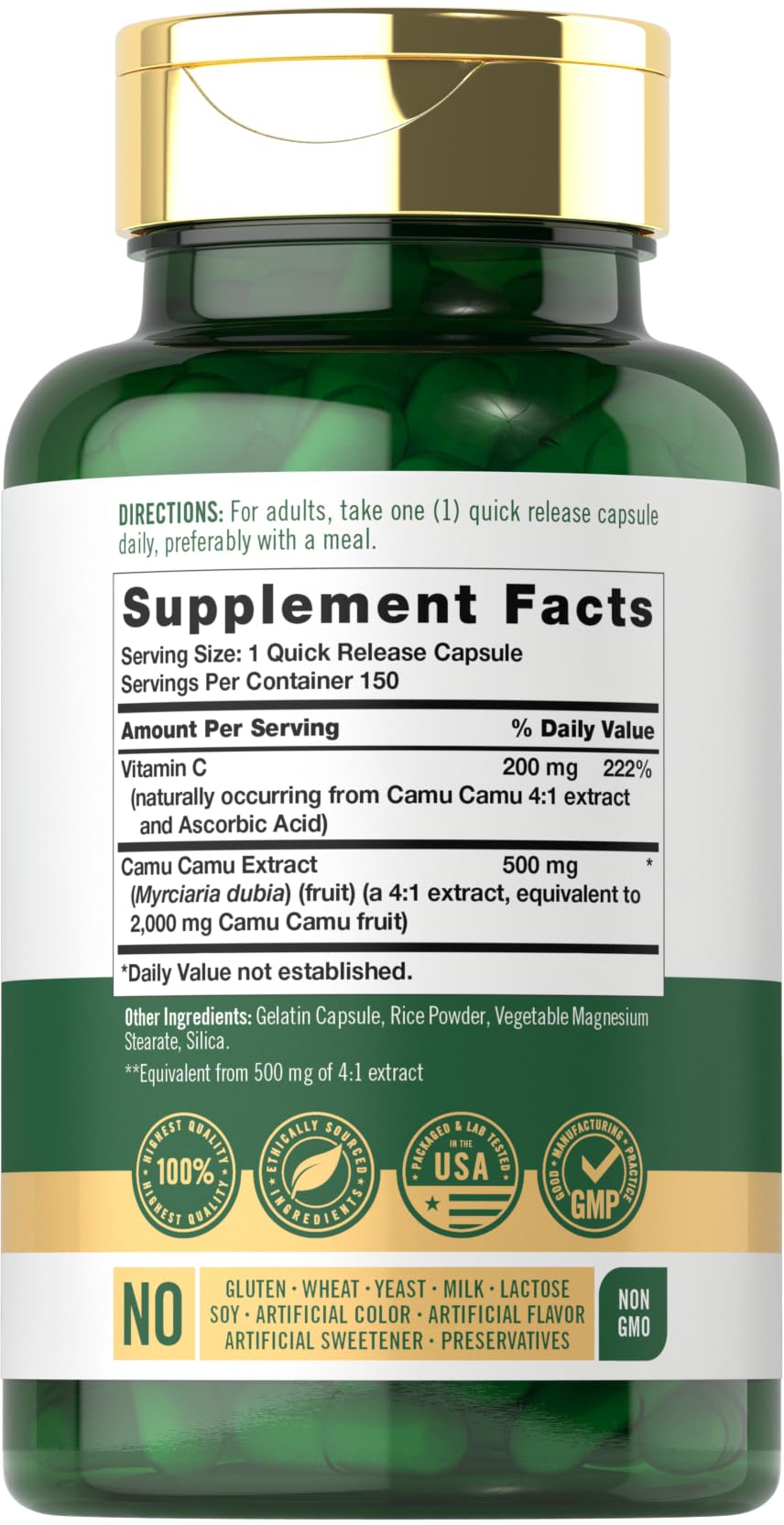 Carlyle Camu Camu with Vitamin C - 150 Capsules - image 2