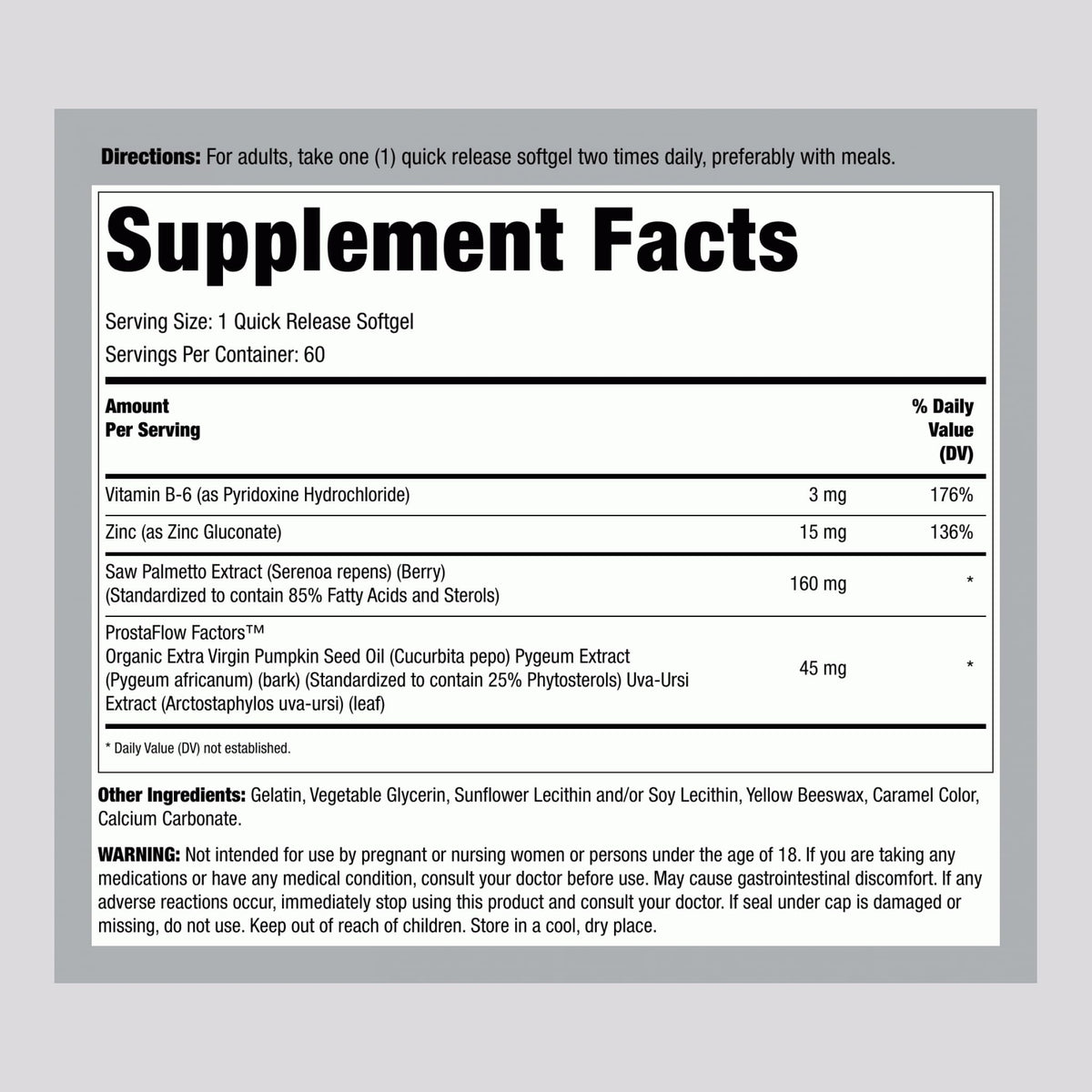 Lindberg Saw Palmetto Extract 160 mg - 60 Softgels - image 2