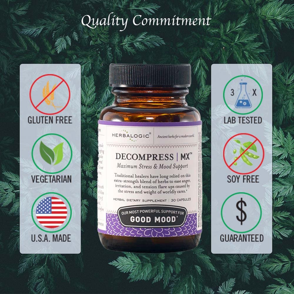 Herbalogic Decompress MX Herb Capsules for Stress Relief - 30 Capsules - image 3
