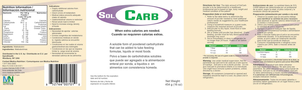 Medica Nutrition SolCarb Unflavored Carbohydrate Powder - 6-Pack - image 5