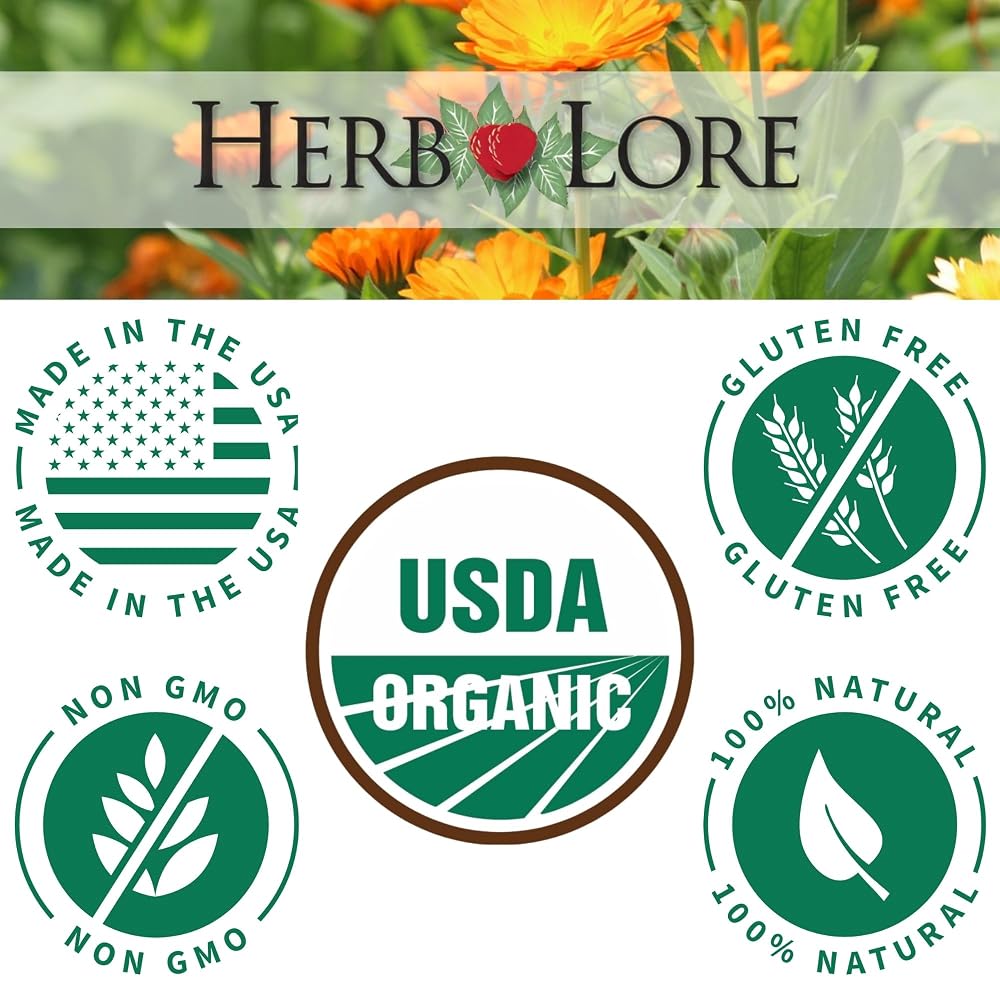 Herb Lore Adrenal Tonic Tincture - USDA Organic Liquid Herbal Adrenal