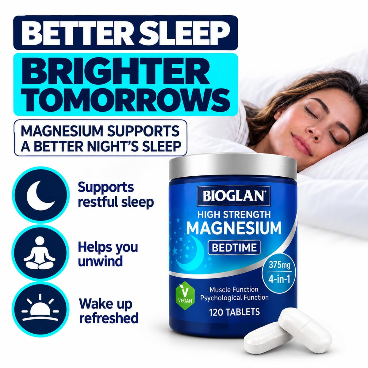 Bioglan Active Magnesium Tablets for Muscle Function - 120 Tablets - image 5