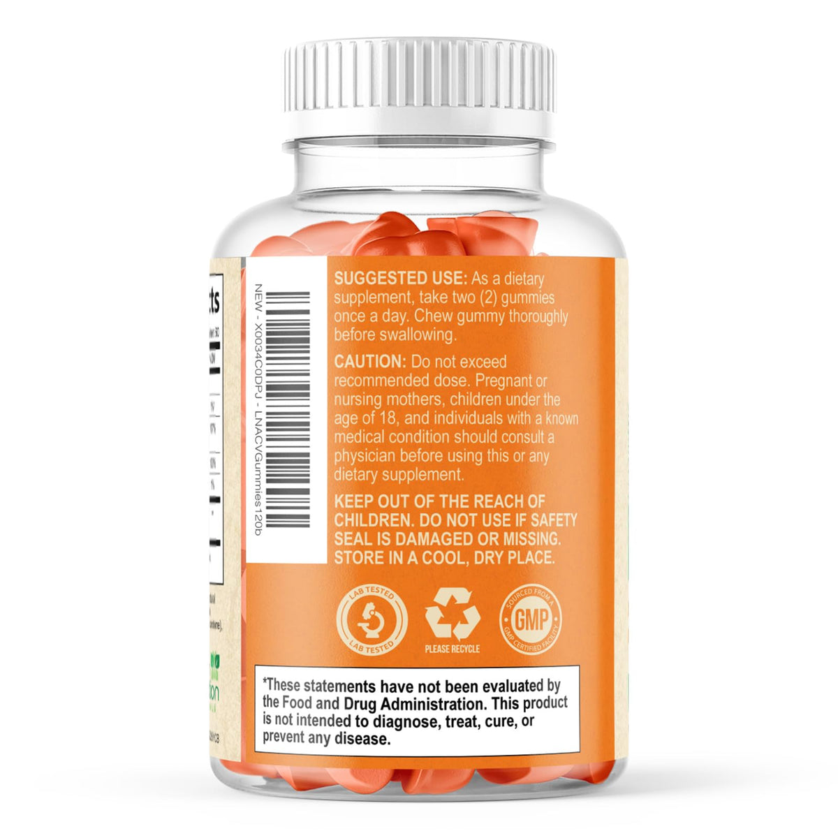 Health Nutrition Naturals Apple Cider Vinegar Gummies Zero Sugar
