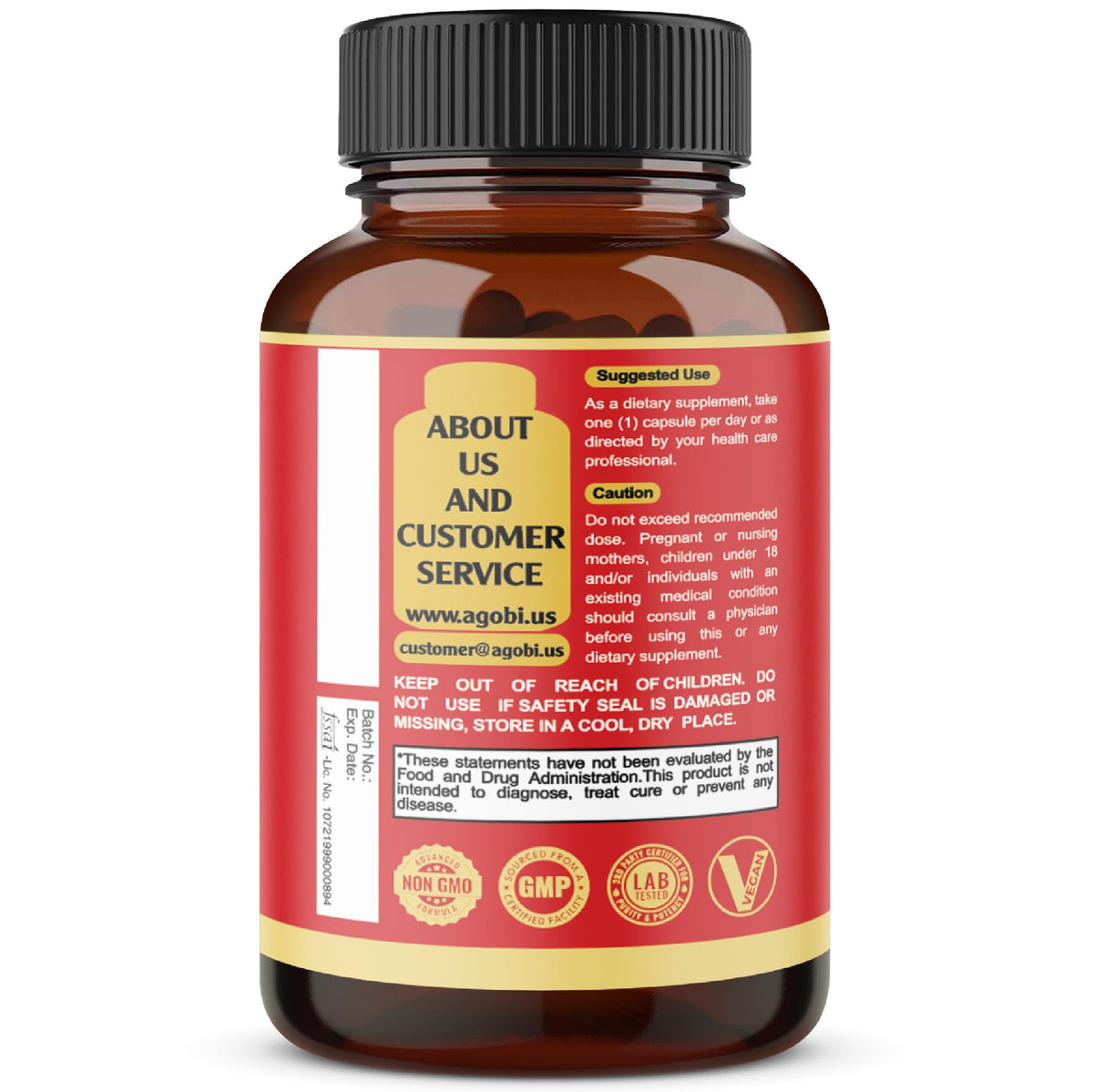 Agobi Ashwagandha 5-in-1 Herbal Blend - 120 Capsules - image 7