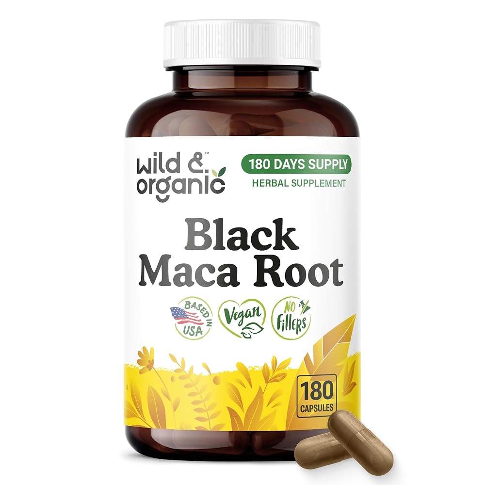 Wild & Organic Black Maca Capsules 500 mg - Overall Support