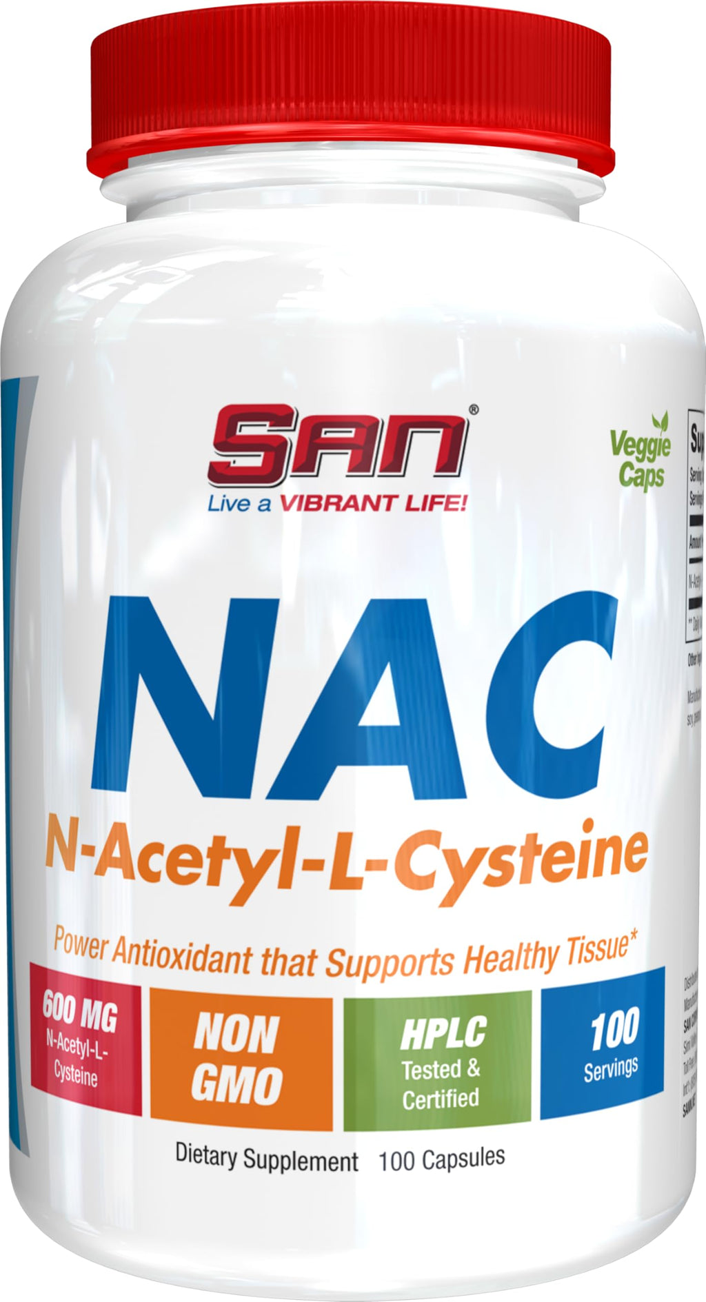 SAN N-Acetyl-L-Cysteine (NAC) 600 mg - 100 Capsules