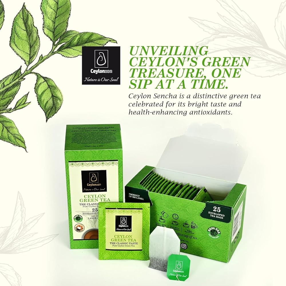 CEYLONZON Ceylon Green Tea Bags