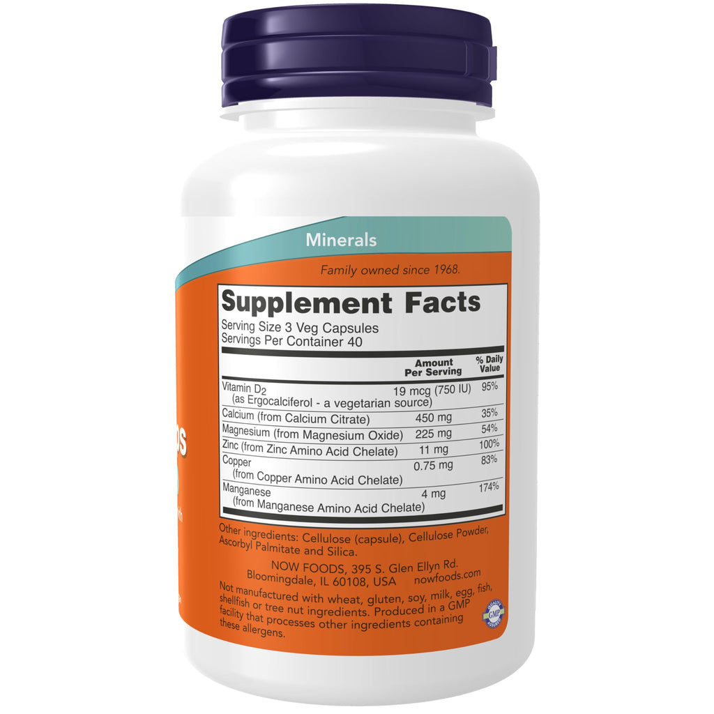 Now Supplements, Calcium Citrate with Vitamin D, Magnesium, Zinc