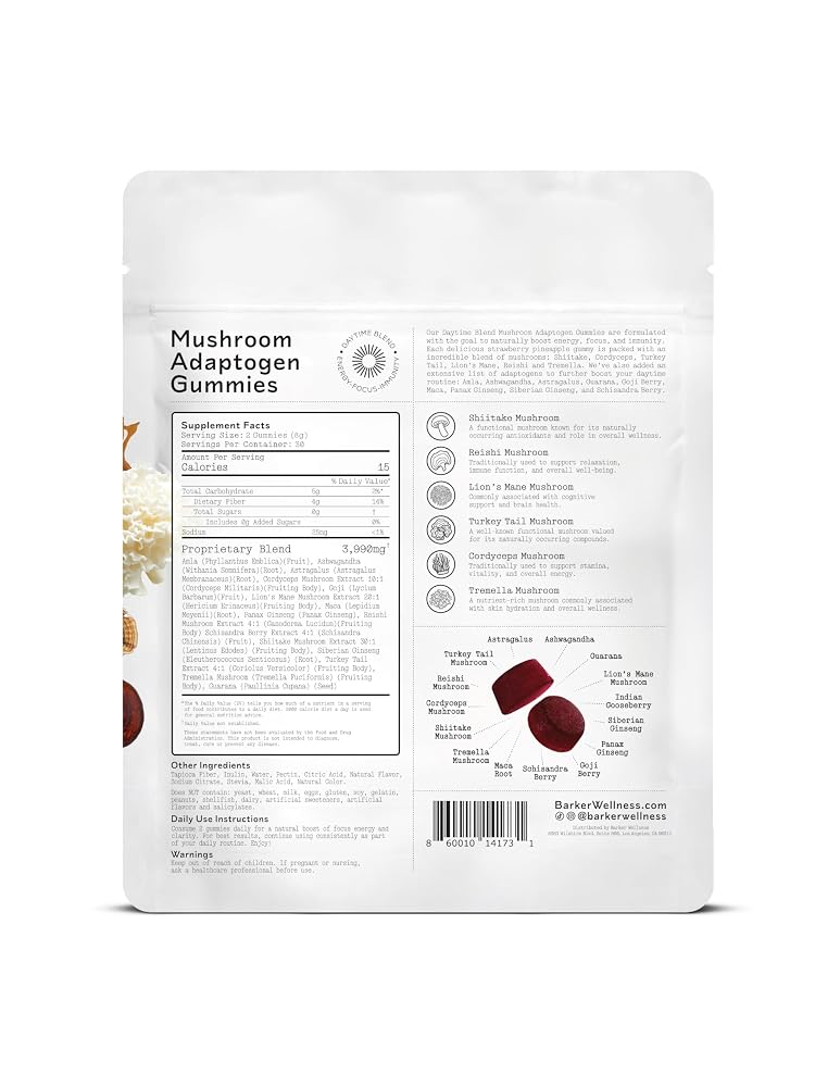 Barker Wellness Day & Night Mushroom Gummies Bundle – 120ct - image 2