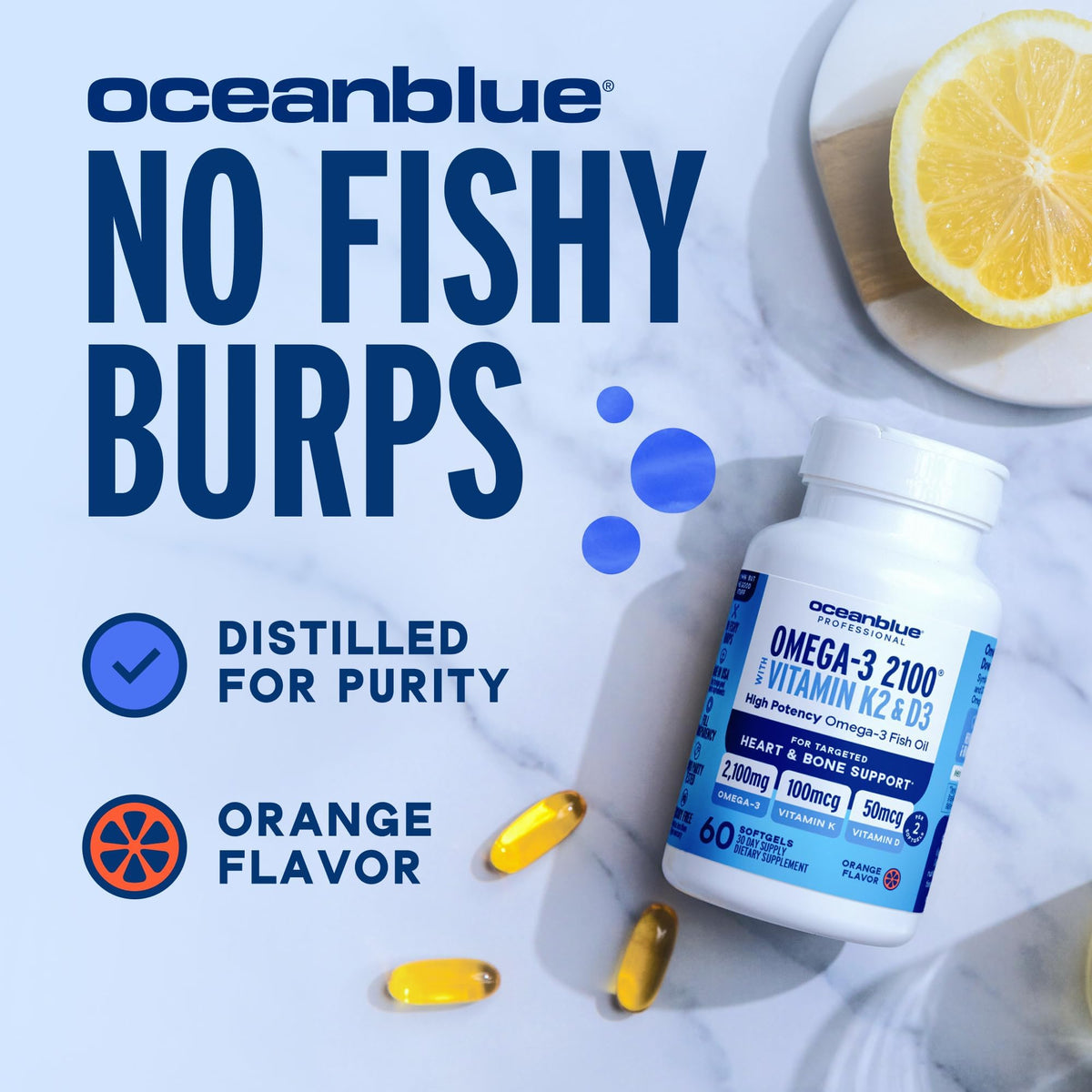 Oceanblue Professional Omega-3 2100 with Vitamin K2 and Vitamin D3
