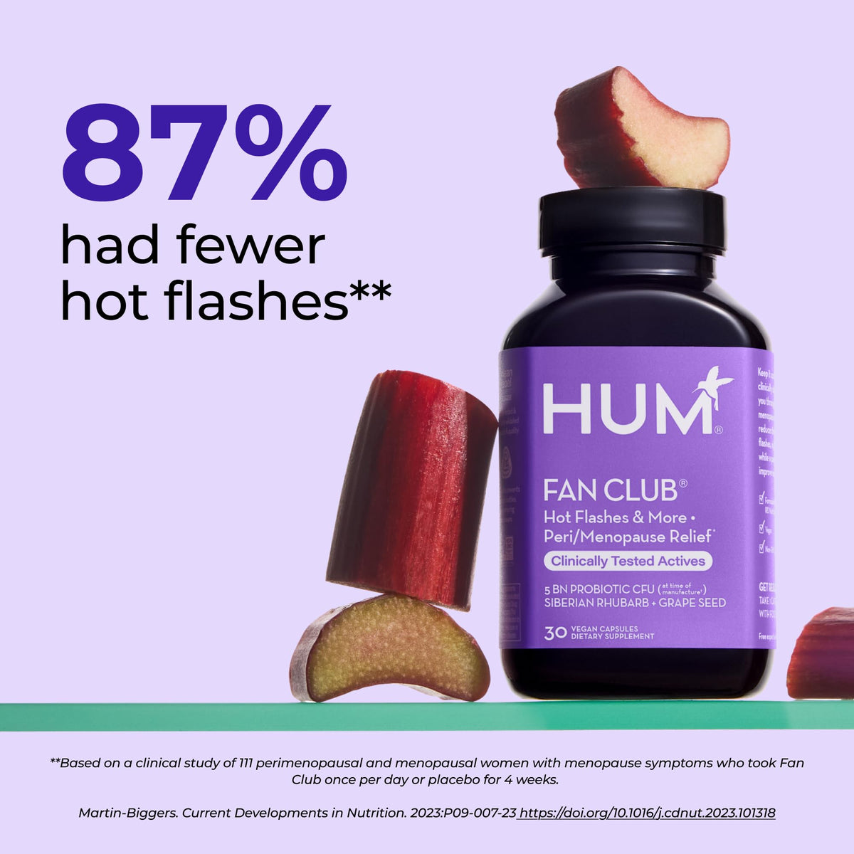HUM Fan Club Menopause Supplement Grape Seed & Siberian Rhubarb - 30 Capsules - image 3