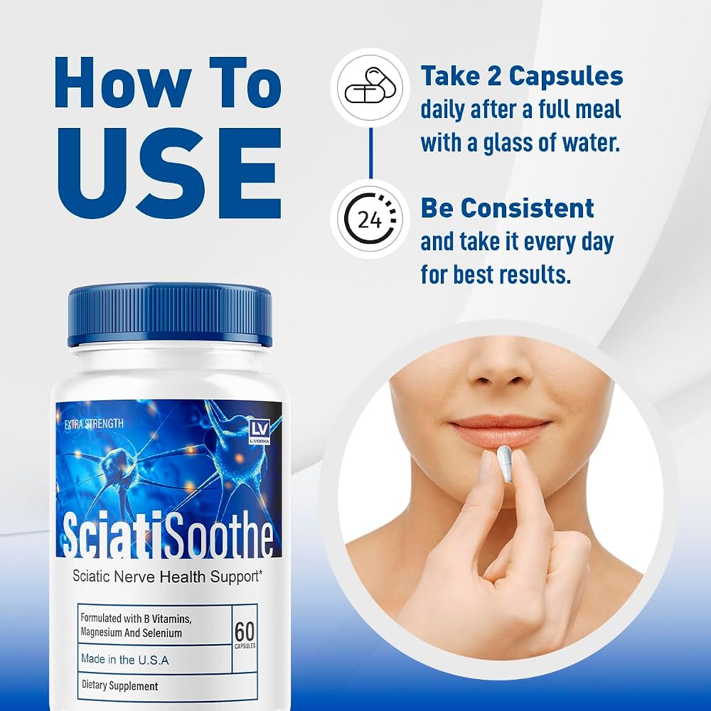 LIVORKA Sciatisoothe Supplement - 60 Capsules - image 3