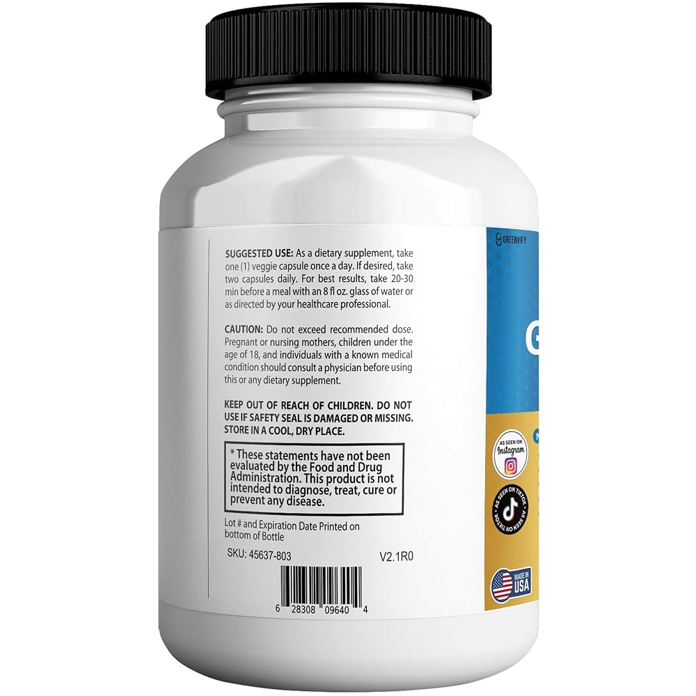 GREENVIFY Glyco Max Fx Gold All Natural Formula - 60 Capsules - image 4