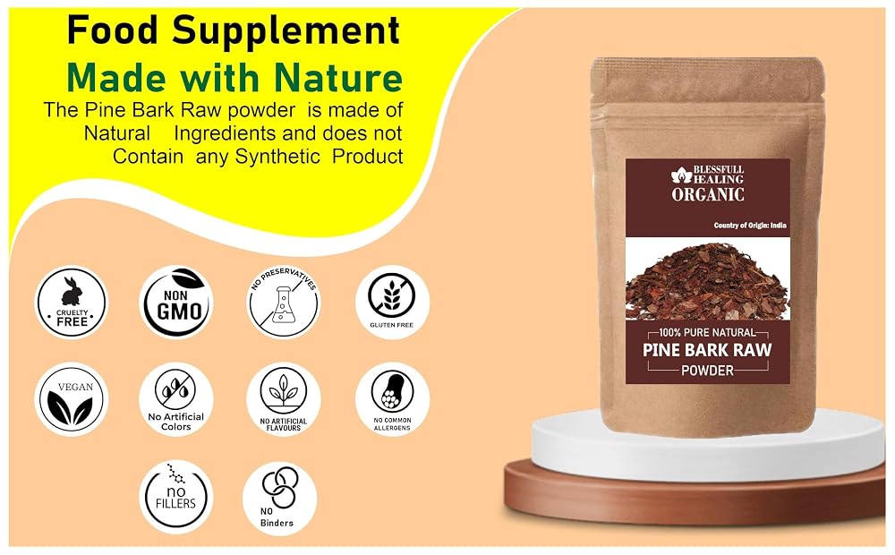 Blessfull Healing Organic Pine Bark Raw Powder 100% Pure Natural 200