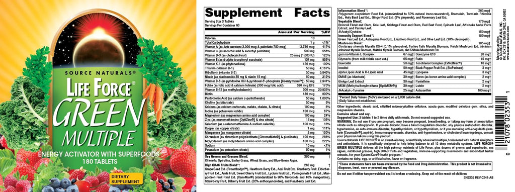 Source Naturals Life Force Green Multiple
