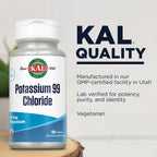 KAL Potassium 99 mg Chloride Supplement - 100 Tablets - image 4