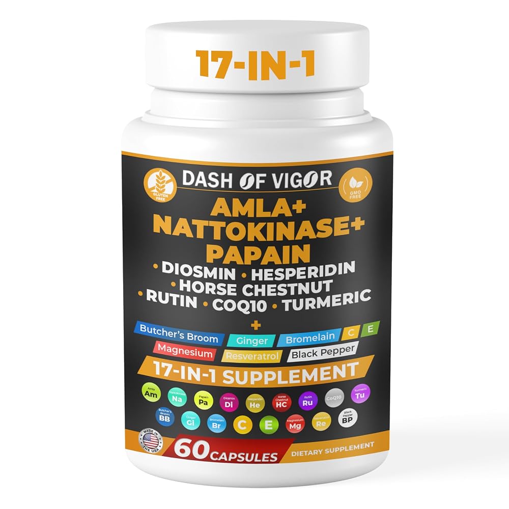 Dash of Vigor 17-in-1 Supplement with CoQ10 & Turmeric - 60 Capsules