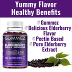 yum nutrition Elderberry Gummies Immune Support - 60 Gummies - image 4