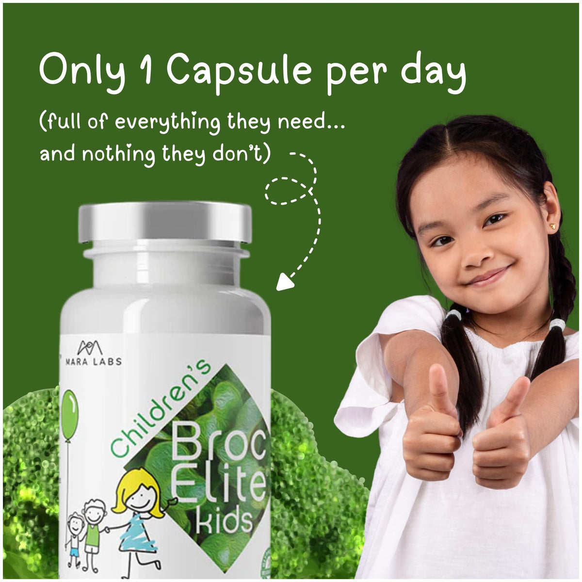 BrocElite Mara Labs Kids Broccoli Supplement - 30 Capsules - image 7