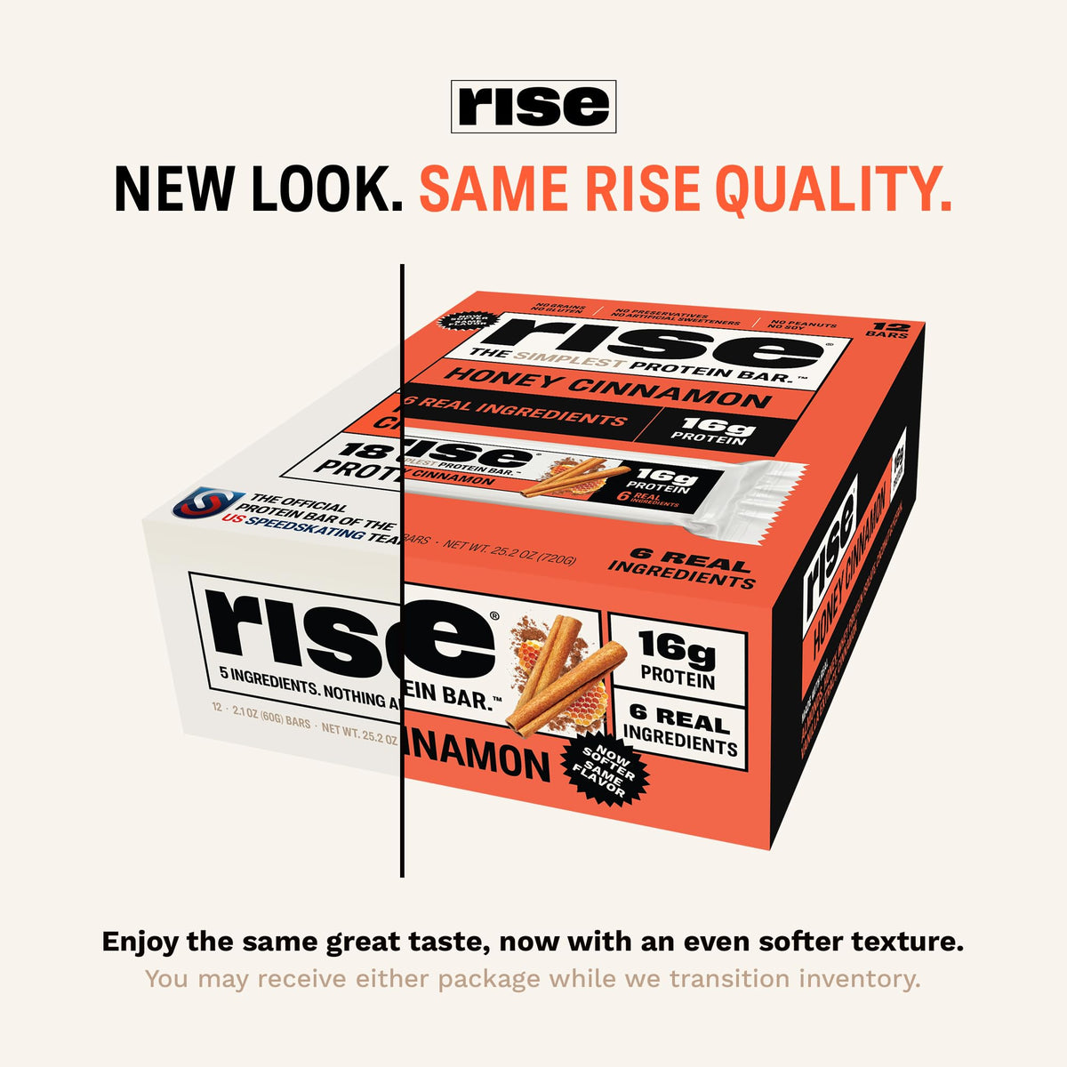 Rise Honey Cinnamon Whey Protein Bar - 12 Count - image 3