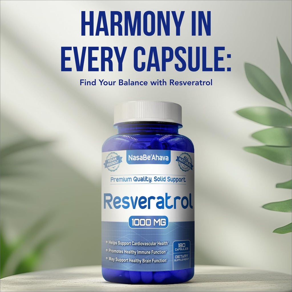 NasaBeahava Resveratrol 1000mg Capsules - 180 Count - image 7