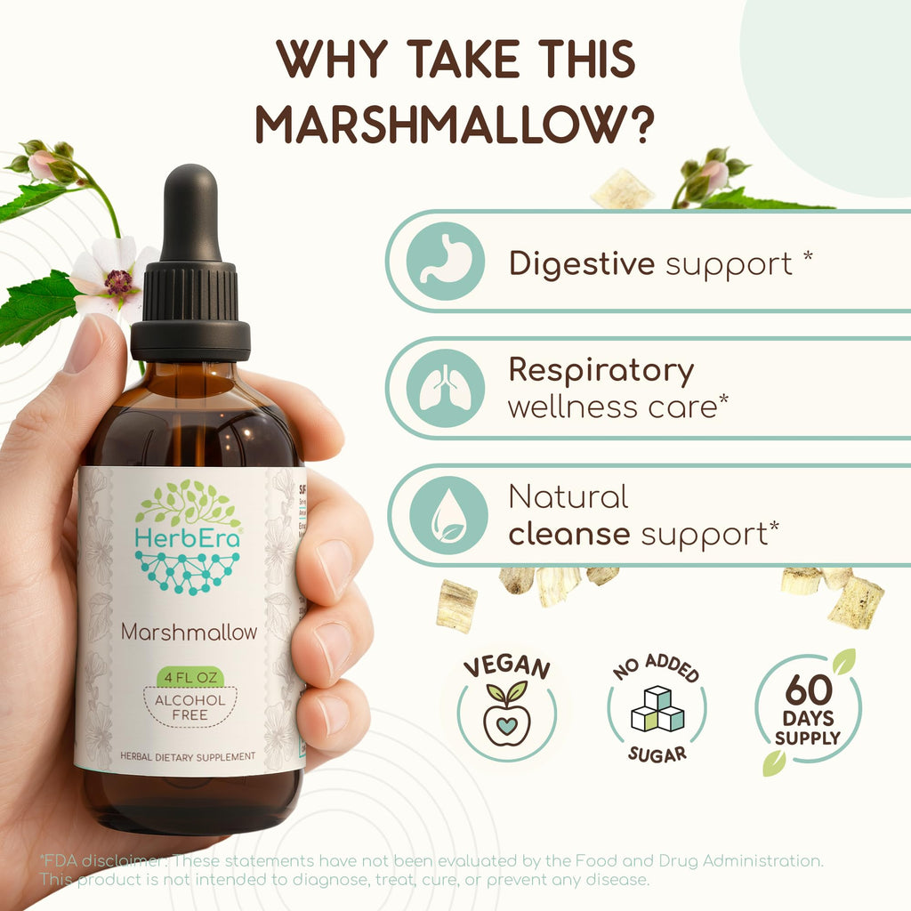 HerbEra Marshmallow Alcohol-Free Herbal Extract Tincture