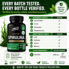 HCL Herbal Code Labs Spirulina Powder 3000 mg - 180 Capsules - image 9