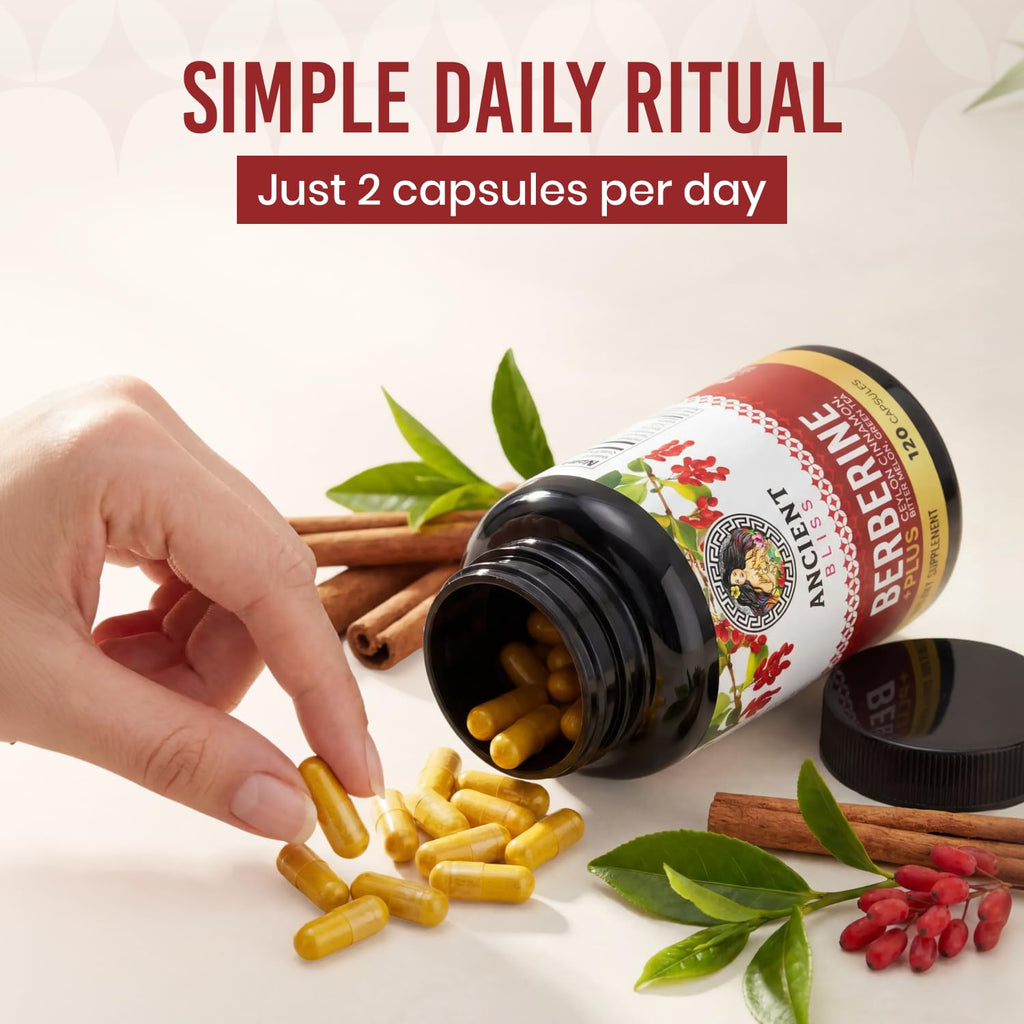 Ancient Bliss Berberine HCL 1200mg with Ceylon Cinnamon - 120 Capsules - image 5