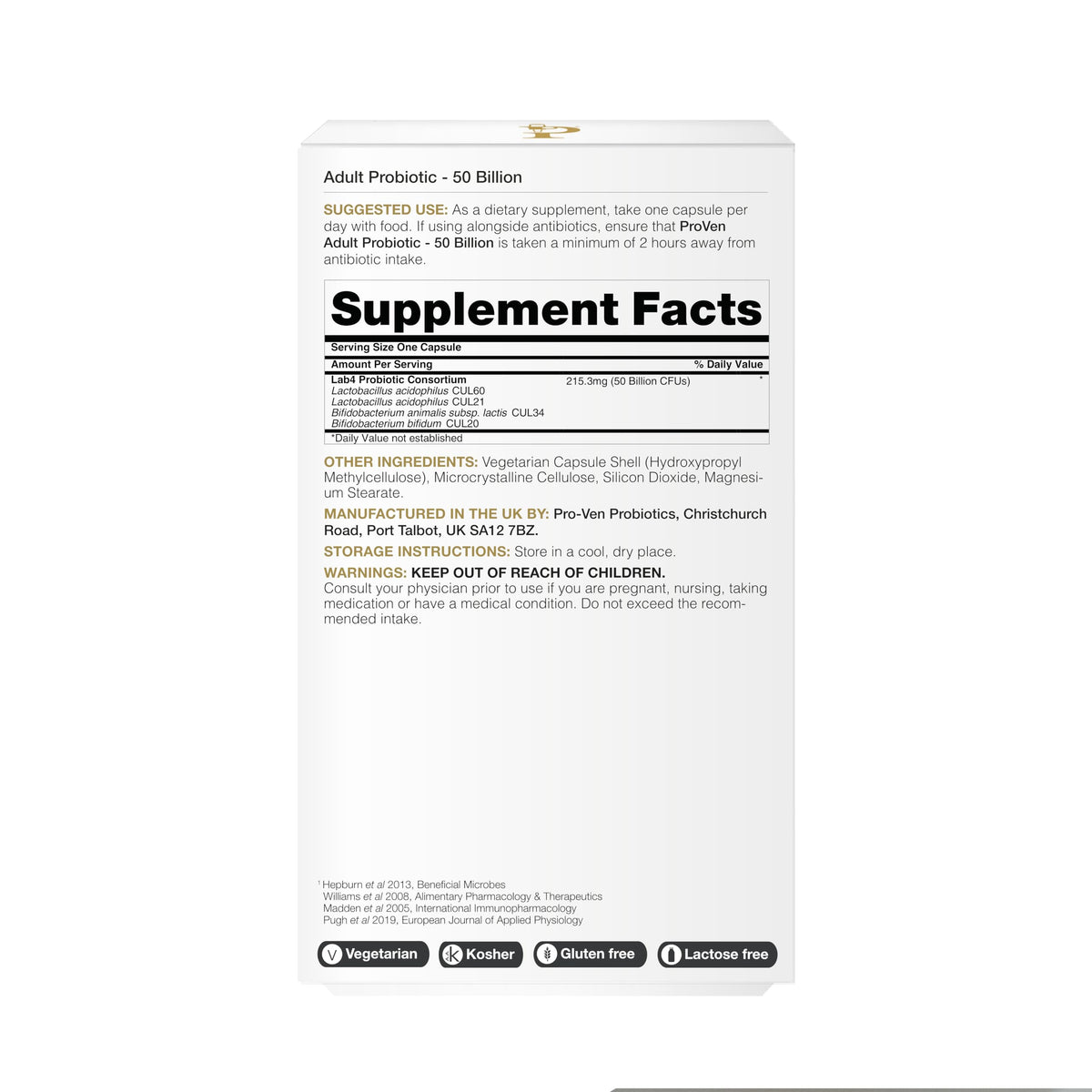Pro-Ven Daily Probiotics 50 Billion CFU Digestive Support - 30 Capsules - image 6