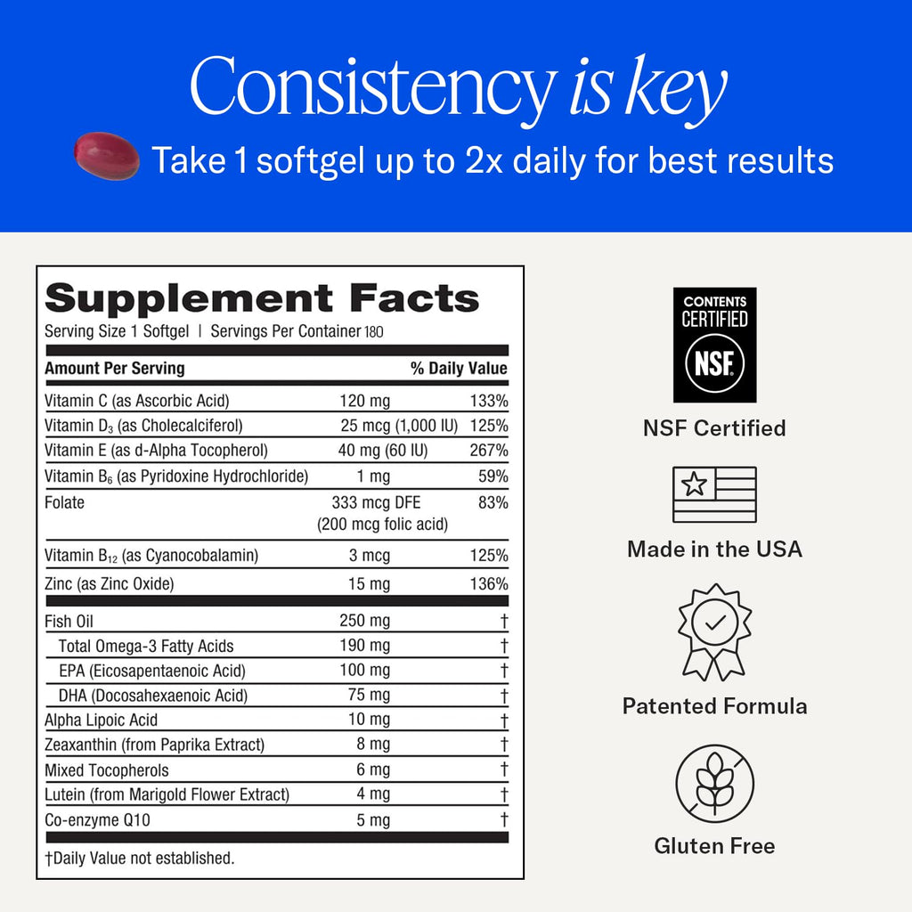 EyePromise Restore Aging Eye Health Supplements - 180 Softgels - image 6