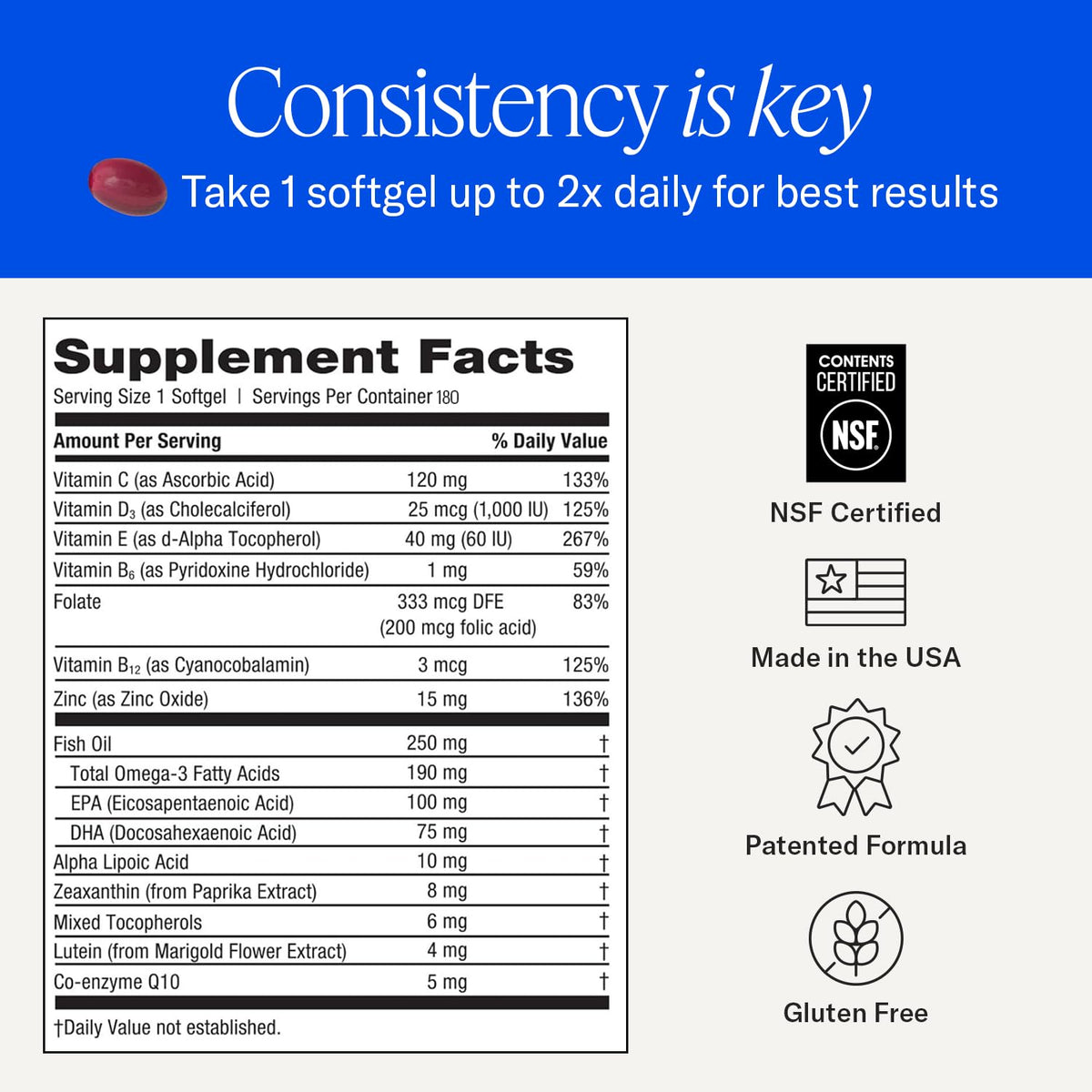 EyePromise Restore Aging Eye Health Supplements - 180 Softgels - image 6
