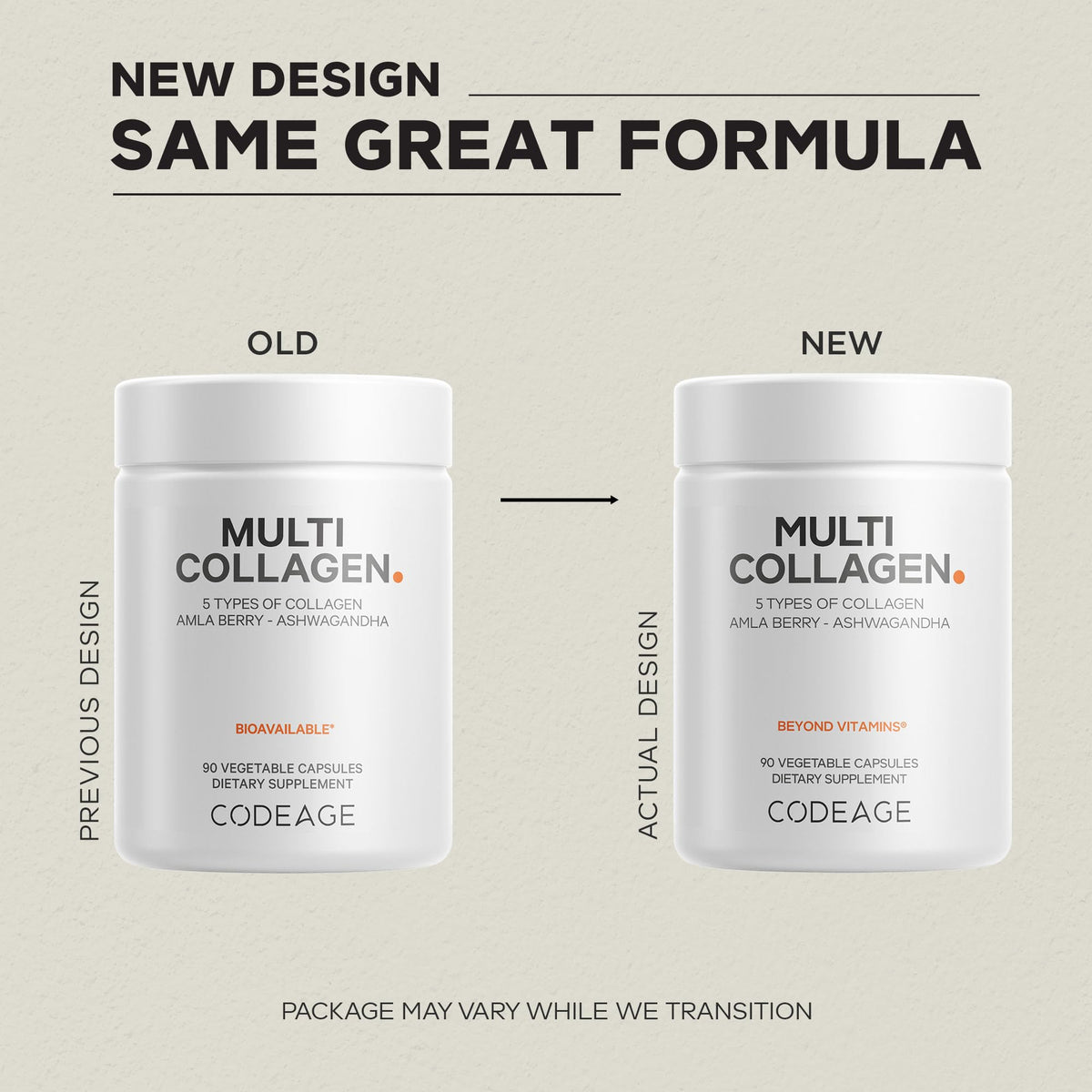 Codeage Multi Collagen Capsules, 5 Types with Ashwagandha - 180 Count - image 3
