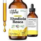 Wild & Organic Rhodiola Rosea Tincture for Relaxation - 4 oz