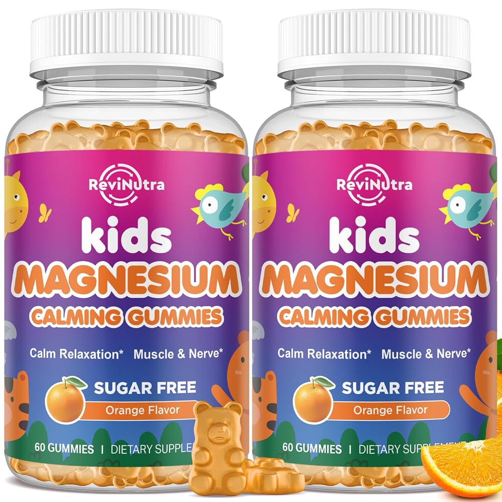 ReviNutra Magnesium Gummies for Kids - Magnesium Glycinate Gummies