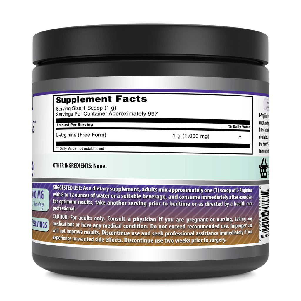 Amazing Nutrition L-Arginine Powder Supplement - 1 Pound - image 2
